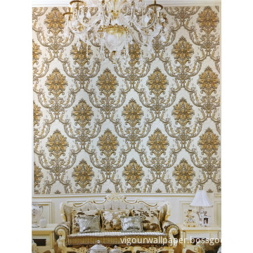 106cm good quality damask Wallpaper for Home Decoration